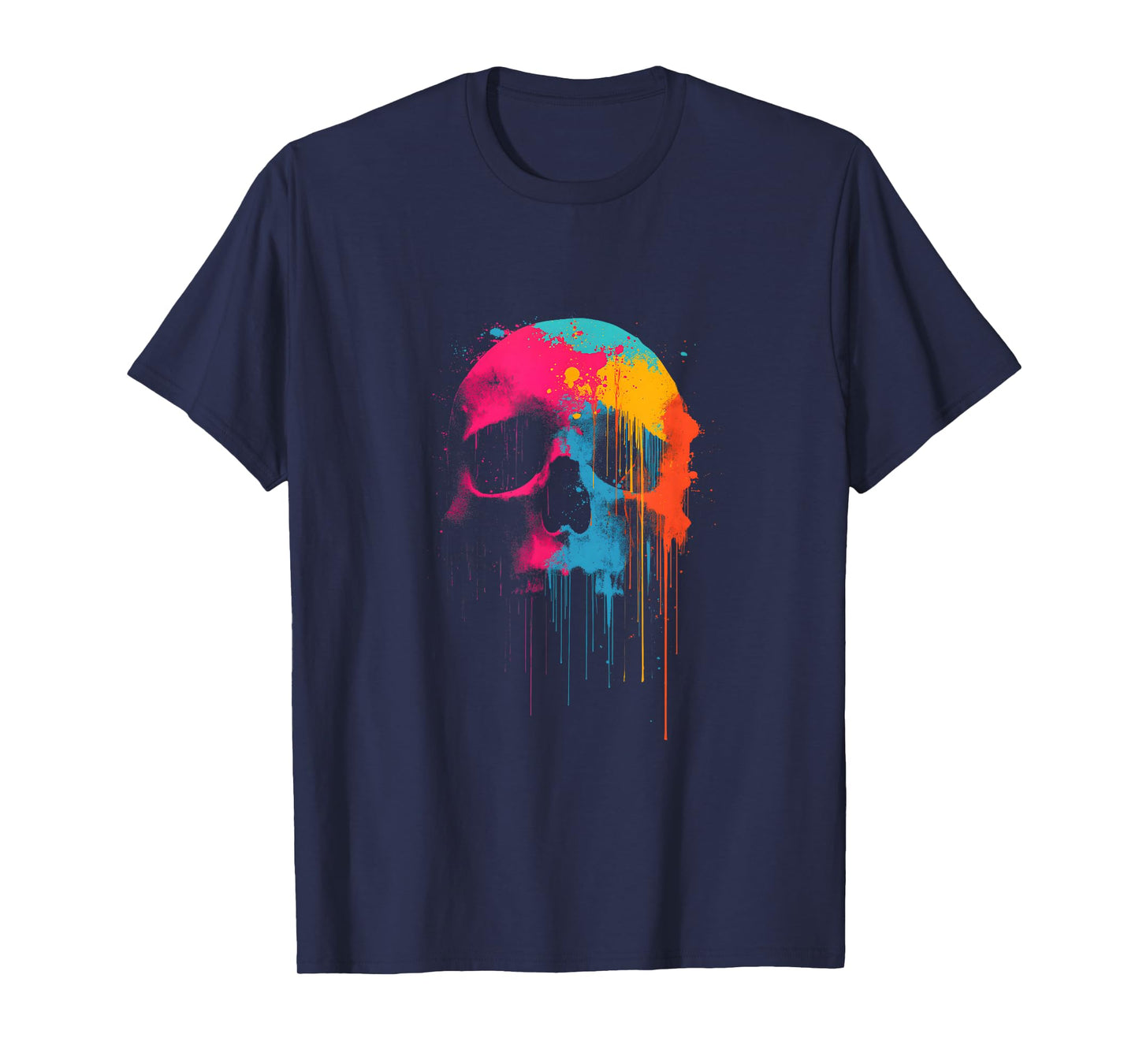 Classic Hard Rock Graffiti Skull - Dripping Paint Graffiti T-Shirt