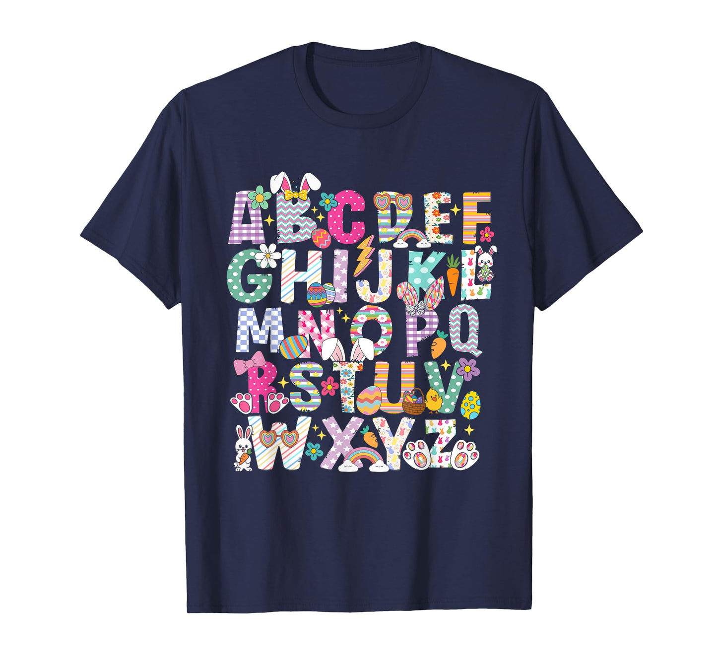 Happy Easter Day Alphabet Abcs Elemeno For Teacher Student T-Shirt