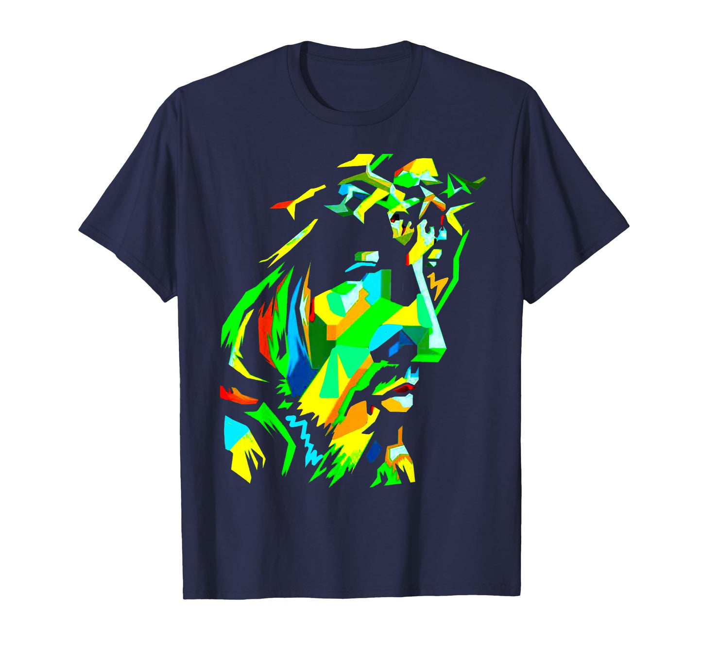 Jesucristo Pop Art Jesus Christ Face, Catholic Icon Painting T-Shirt