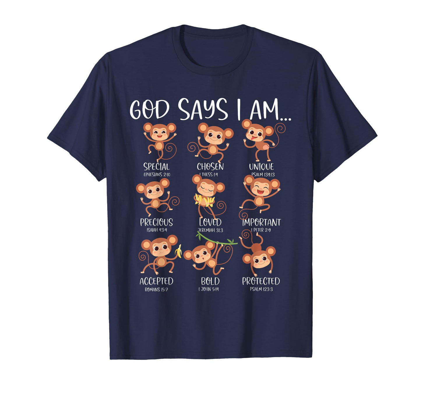 God Say I Am Love Monkeys Cute Bible Quotes Cute Monkey Love T-Shirt