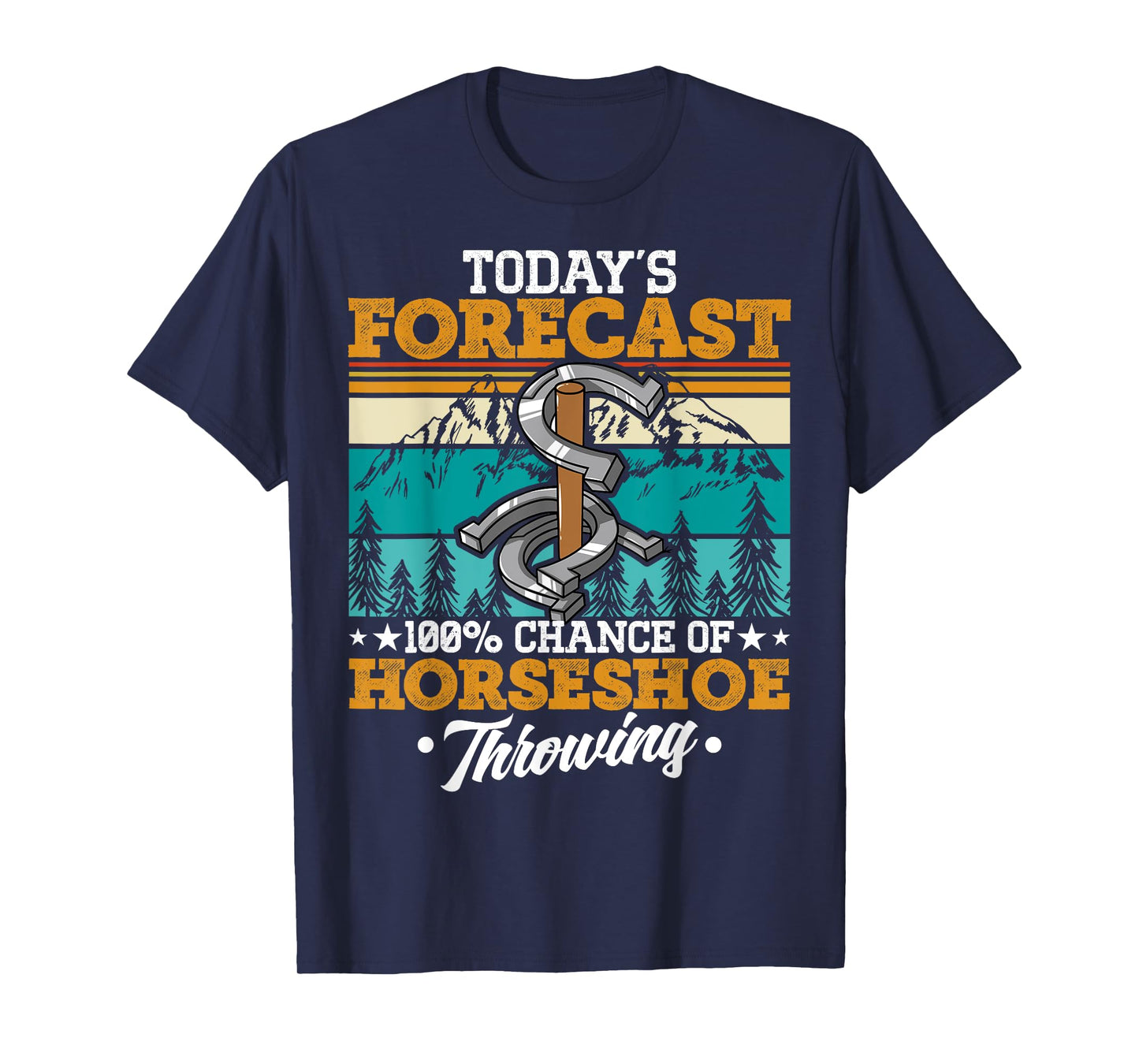 Horseshoe Throwing Game Playing Pitching Tossing T-Shirt
