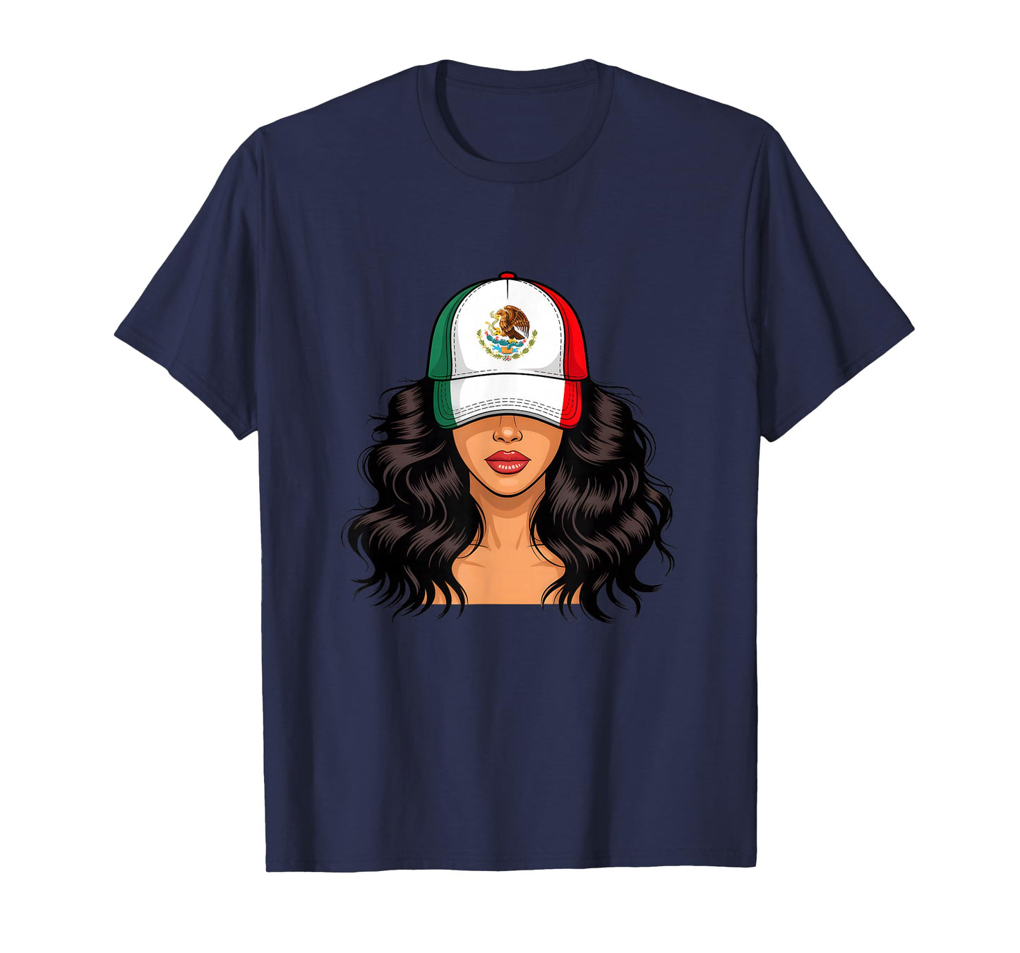 Mexican Girl Mexico Flag Proud Mexican Women T-Shirt