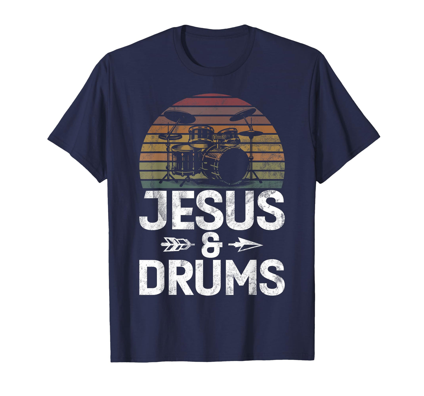 Christian Drummer Jesus Drums Drumsticks Faith Worship T-Shirt