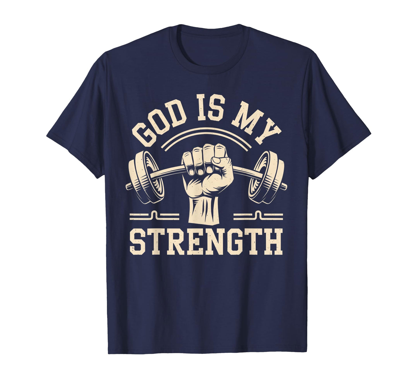 Gym God Is My Strength Workout Fitness Women Men T-Shirt