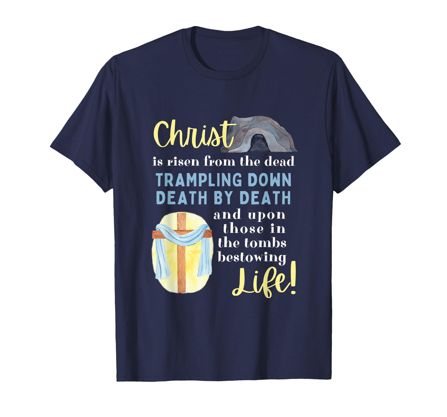 Orthodox Easter Pascha Christ is Risen Quote Christian Women T-Shirt