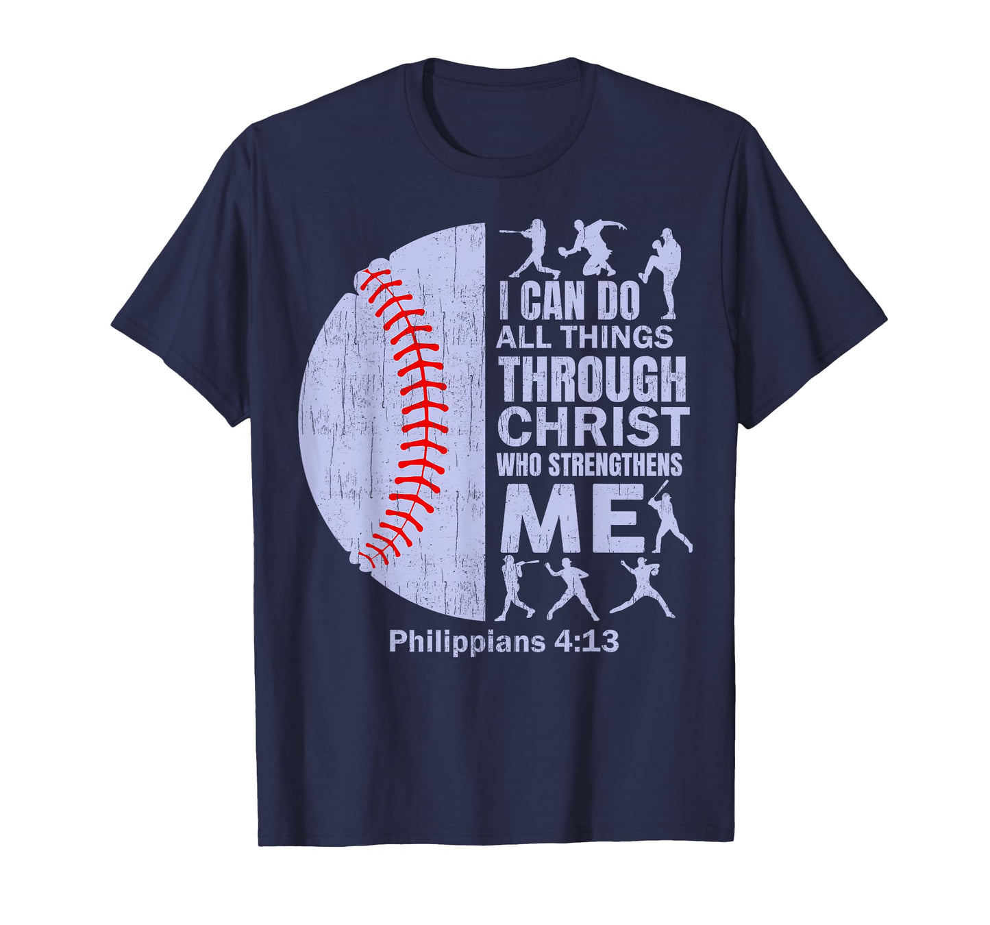 Christian Baseball T Shirt Christ Bible Verse Men Boys Kids T-Shirt