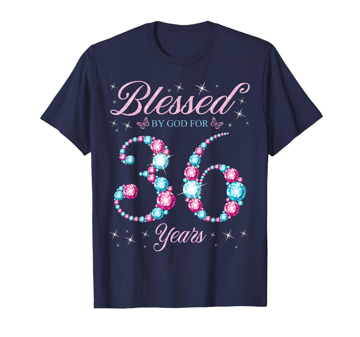 Blessed By God For 36 Years Old 36th Birthday Woman Queen T-Shirt