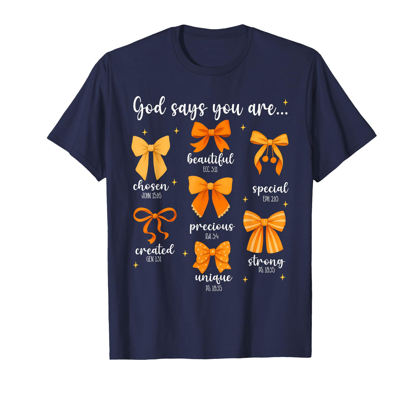 God Says You are Christian Bible Coquette Bow Thanksgiving T-Shirt
