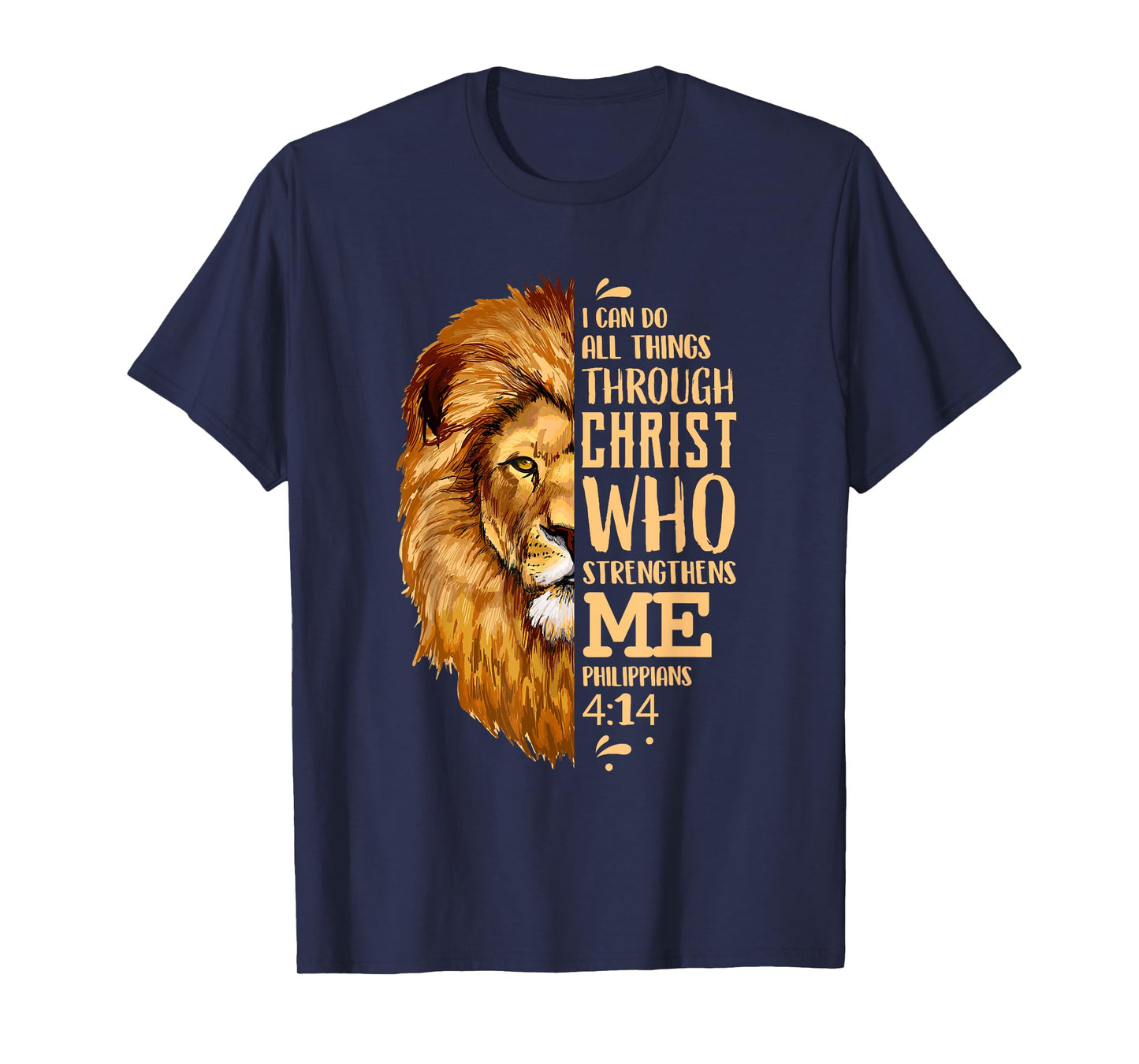Philippians 4:13 Shirt Christian Shirts for Men Lion Judah T-Shirt