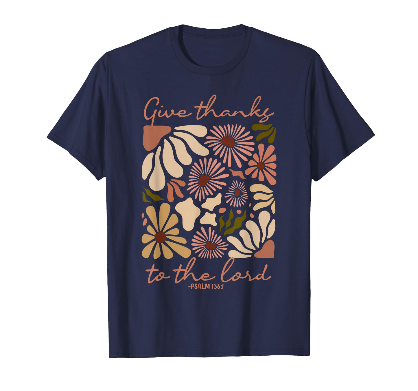 Give Thanks To The Lord Jesus Christian Thanksgiving Autumn T-Shirt
