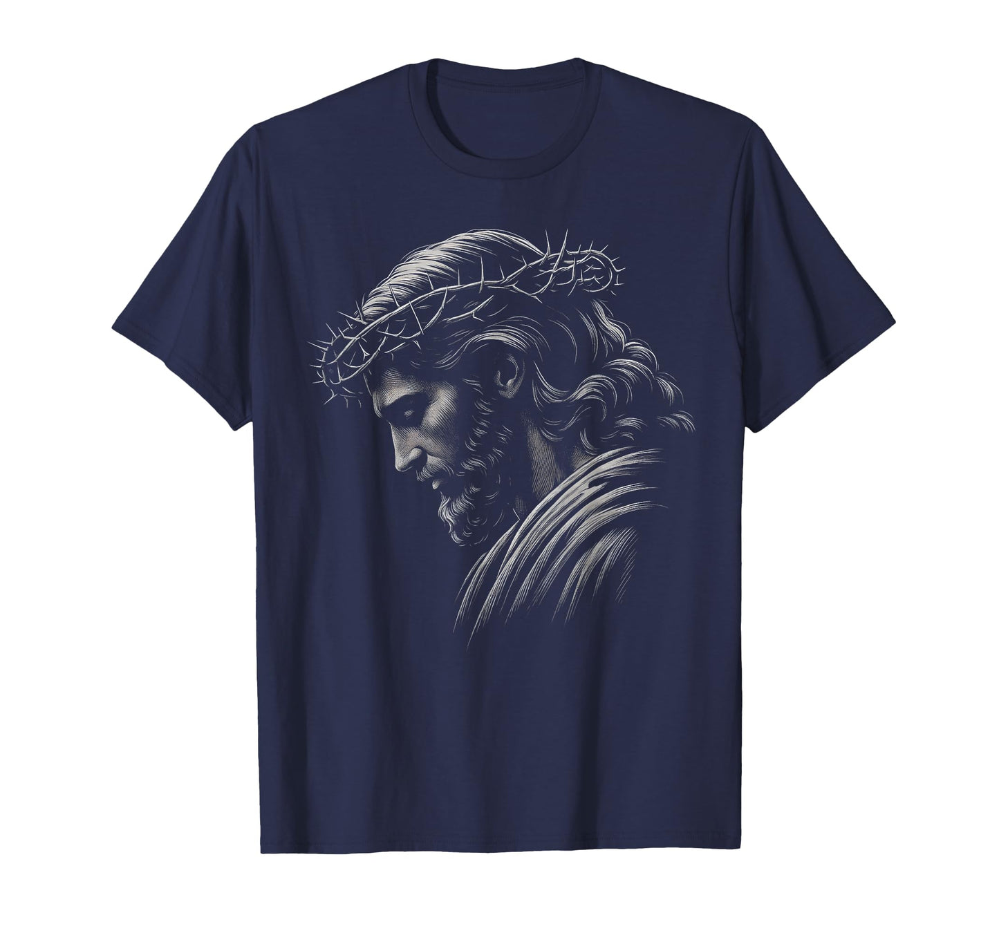 HUGvyn Jesus Face Crown of Thorns God Bible Christian Easter T-Shirt
