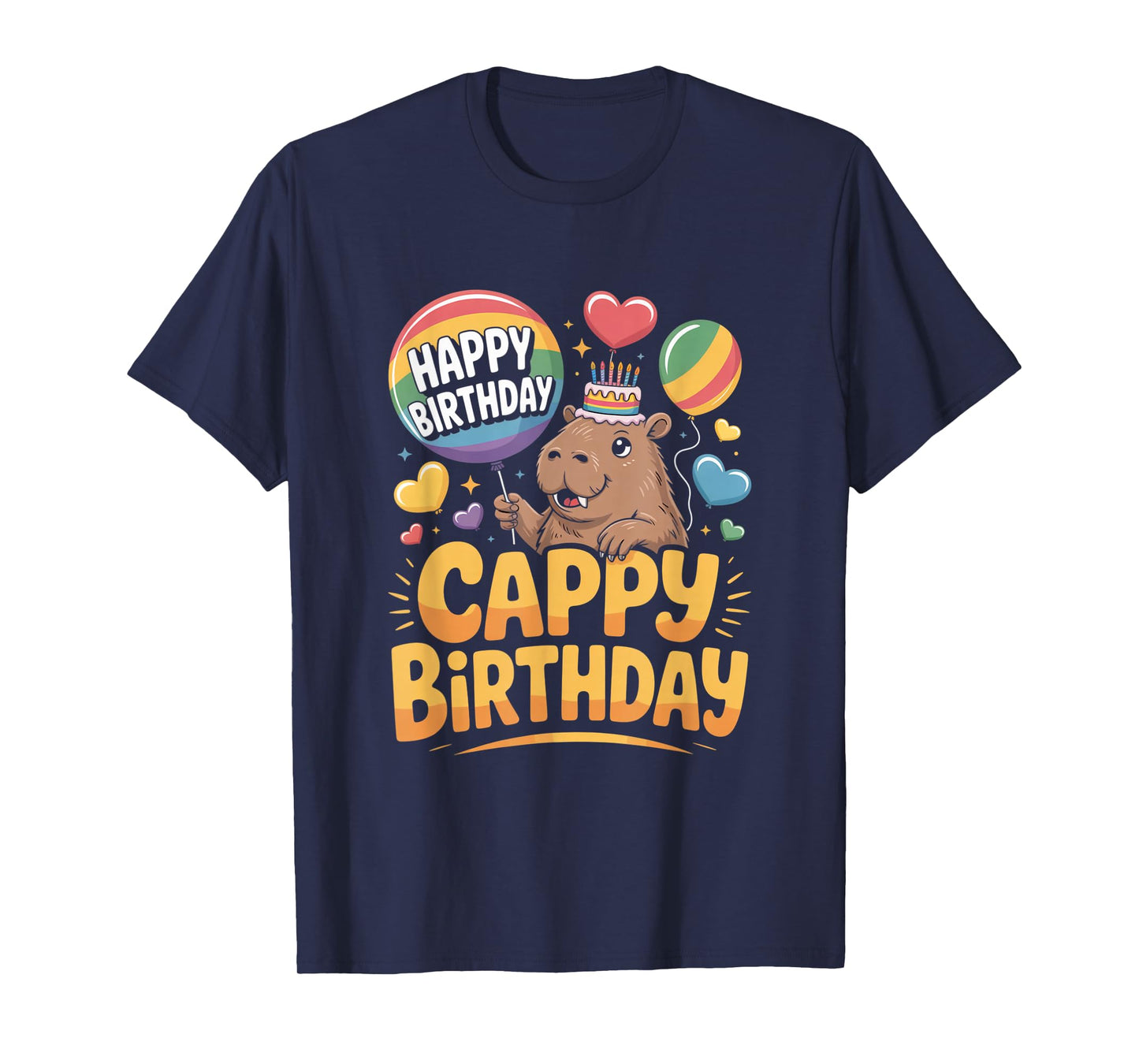Capybara Animal Lover Fun Cappy Birthday Party Supplies Gift T-Shirt