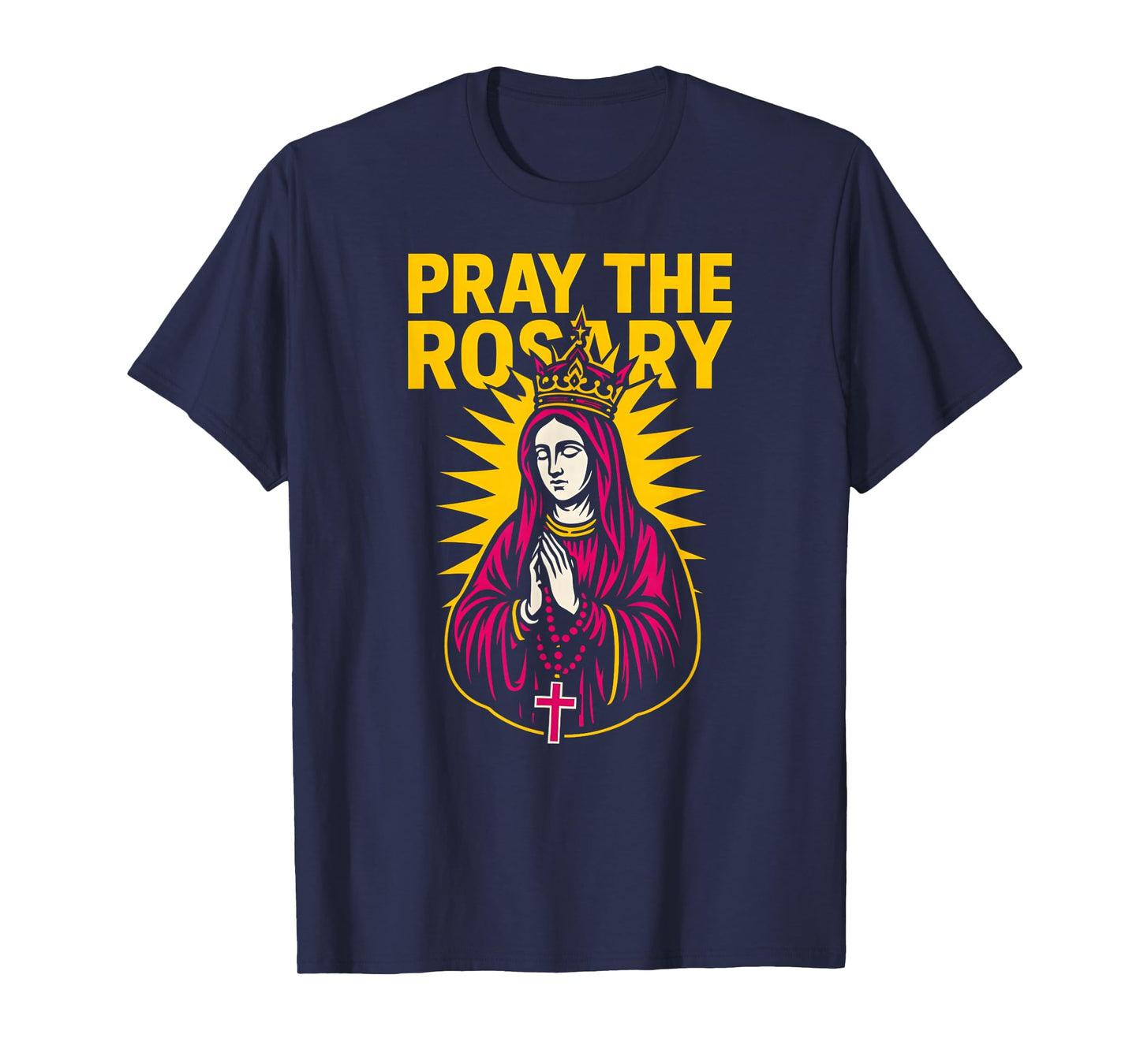 Catholic Pray The Rosary Vintage Mens Surgery Recover T-Shirt