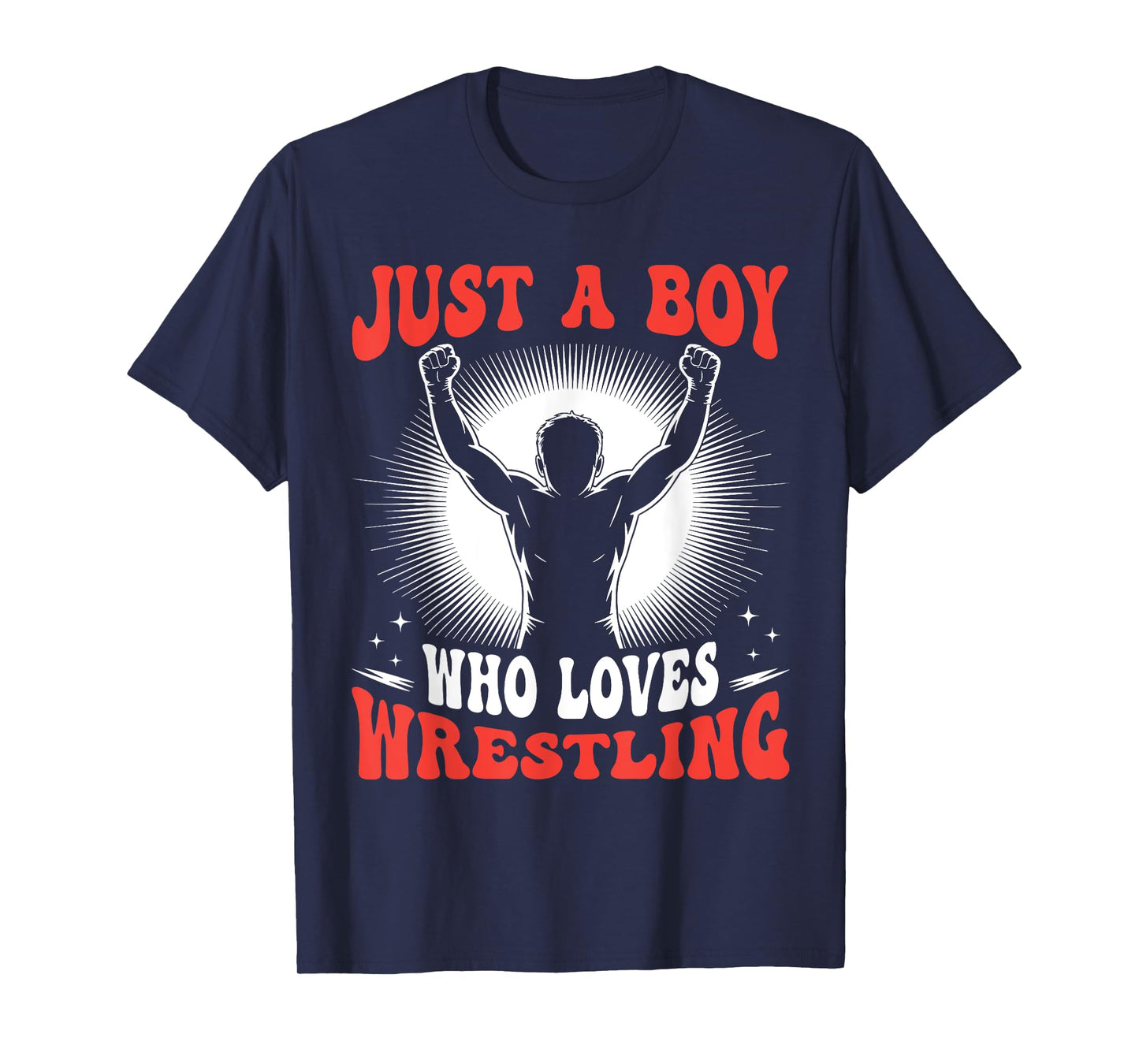 Just A Boy Who Loves Wrestling Boys Kids Wrestler T-Shirt