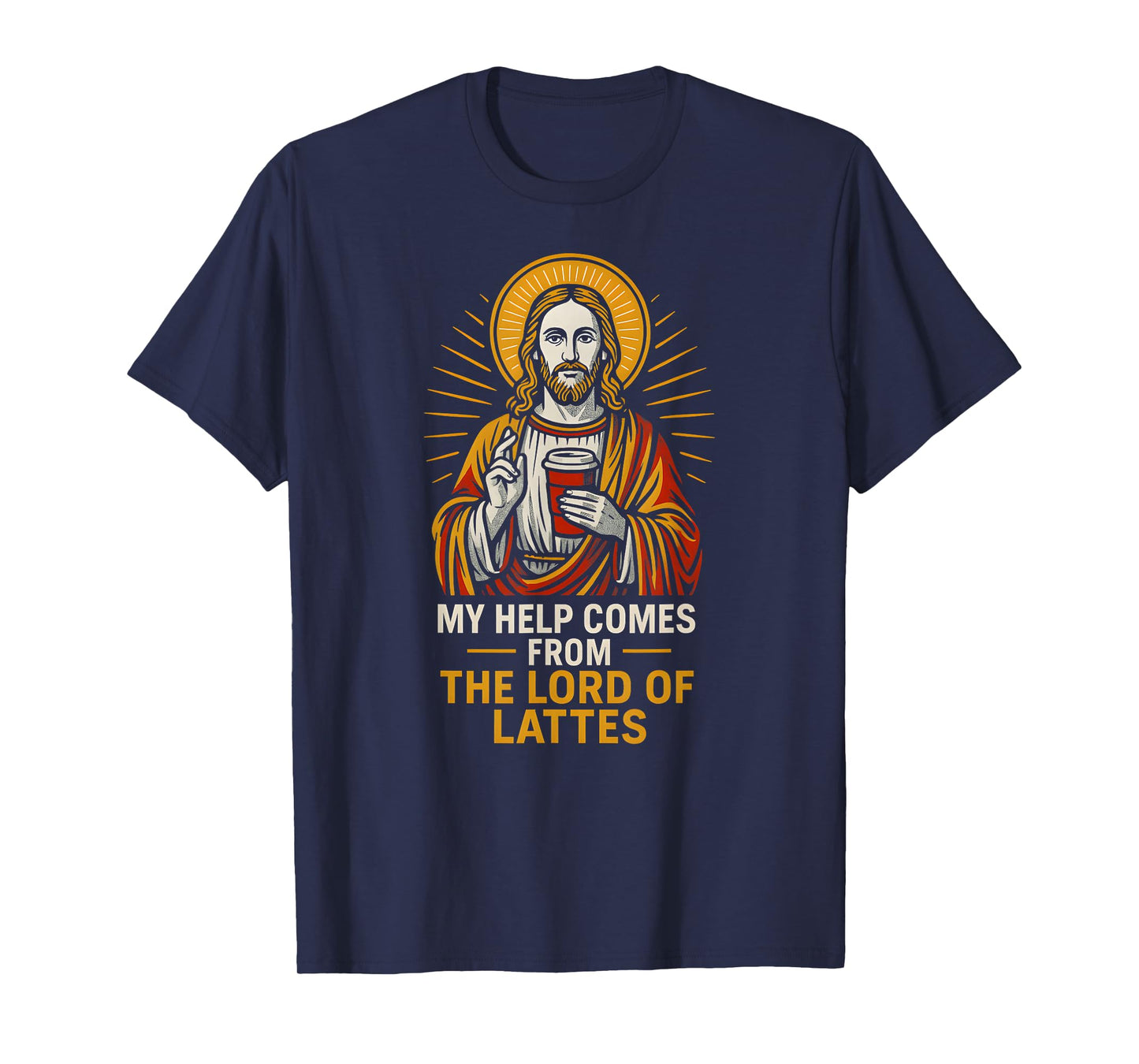 Holy Humor Lord of Lattes Fun Womans Christian Faith T-Shirt