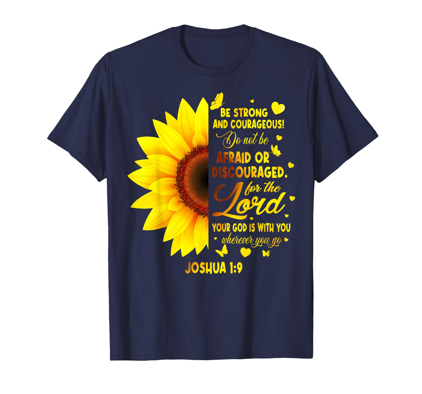 Jesus Sunflower Joshua Bible Verse Christian Women T-Shirt