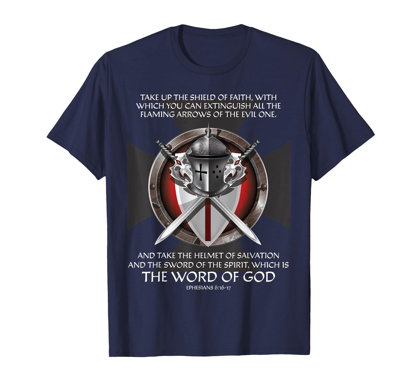 Armor of God Christian Bible Verse Religious Faith Graphic T-Shirt