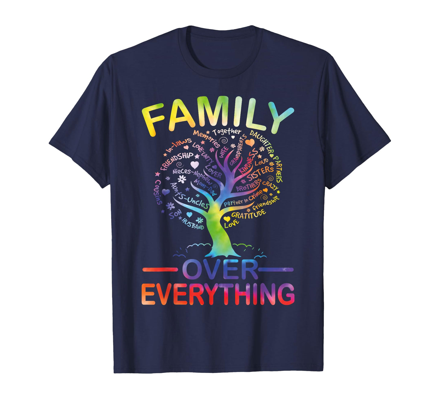 Family Over Everything Family Reunion Party Matching Tie Dye T-Shirt
