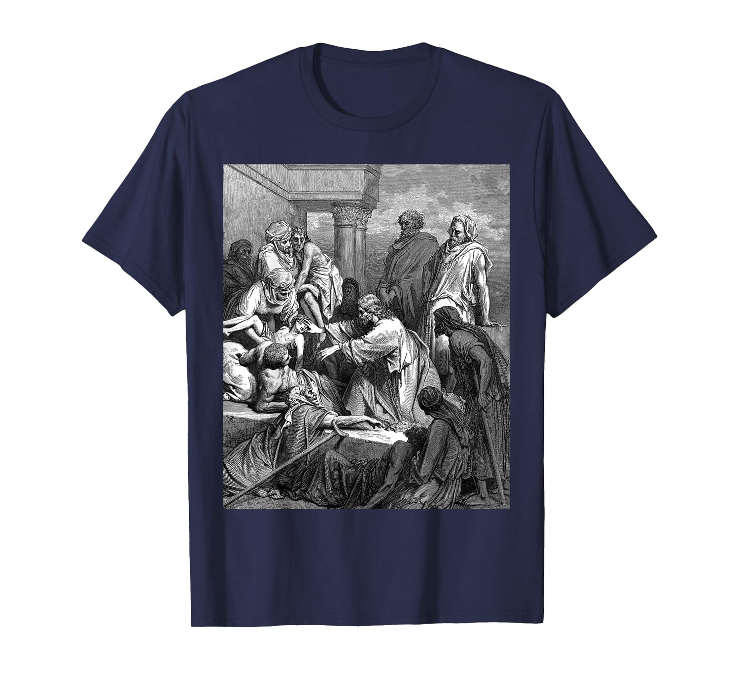 Jesus Healing the Sick Gustave Dore Religious Biblical Art T-Shirt