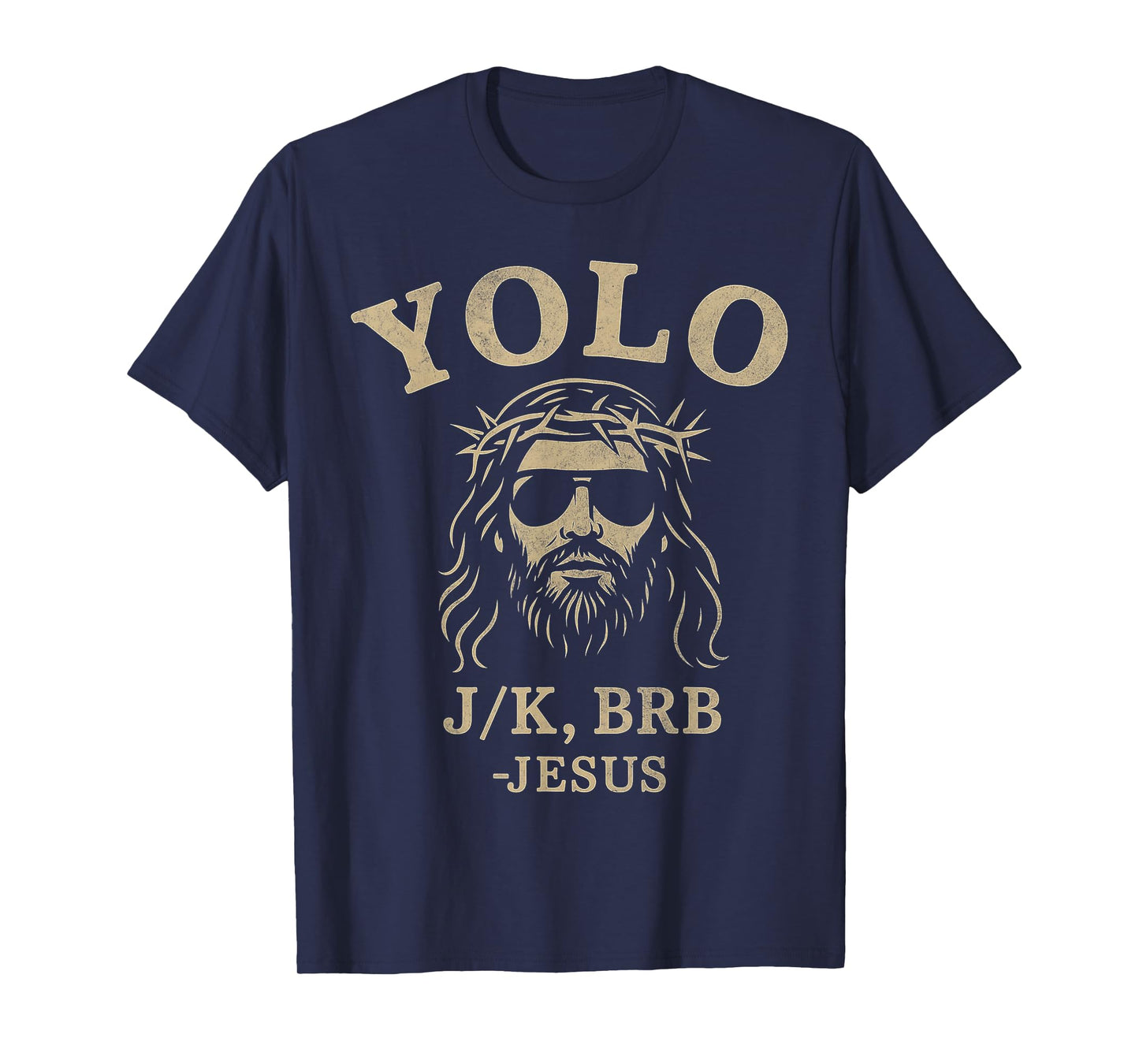 Funny Jesus YOLO JK BRB Retro Christian Easter Gifts T-Shirt