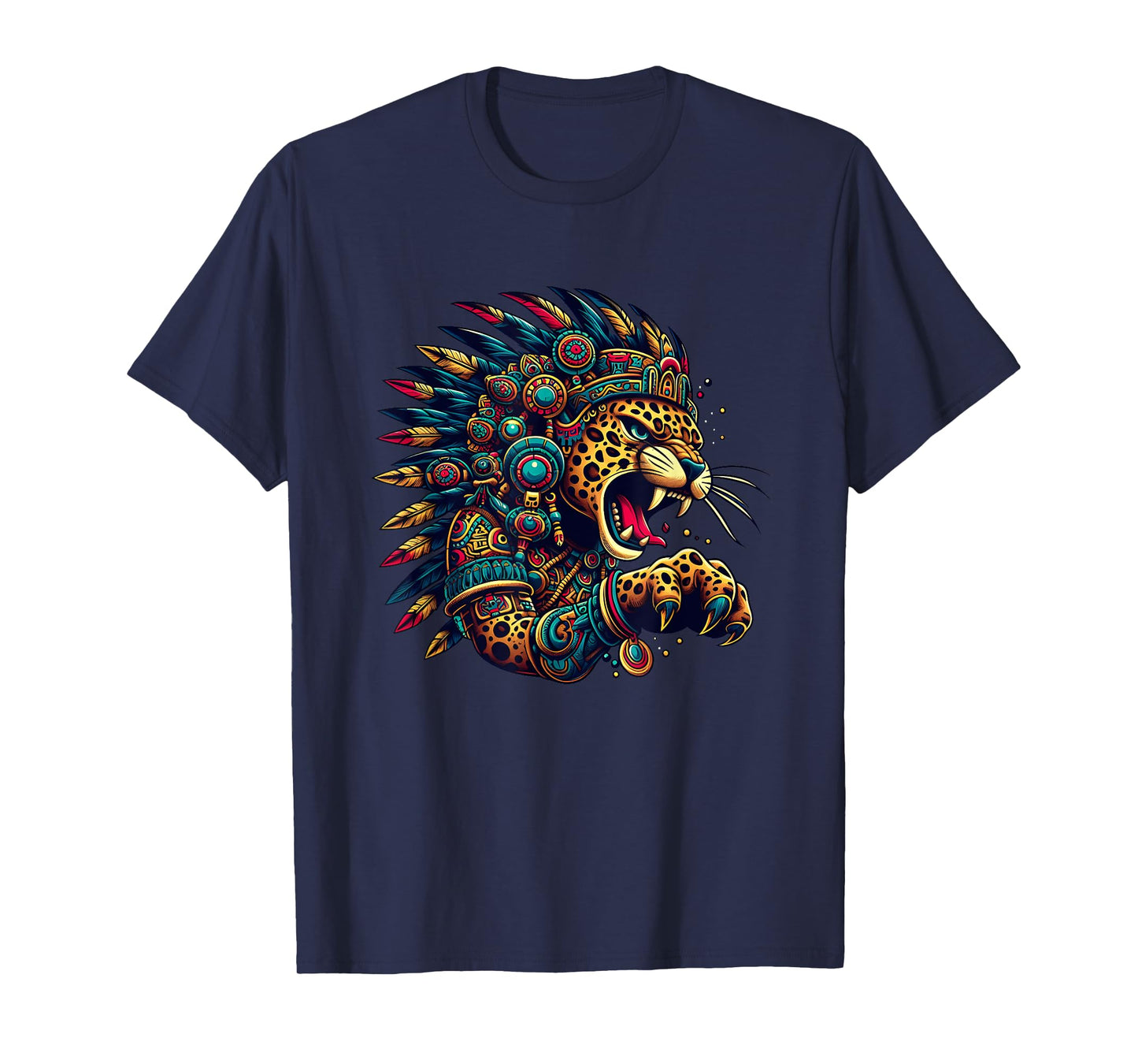 Aztec Jaguar Warrior Culture Mayan Indigenous Mythology T-Shirt