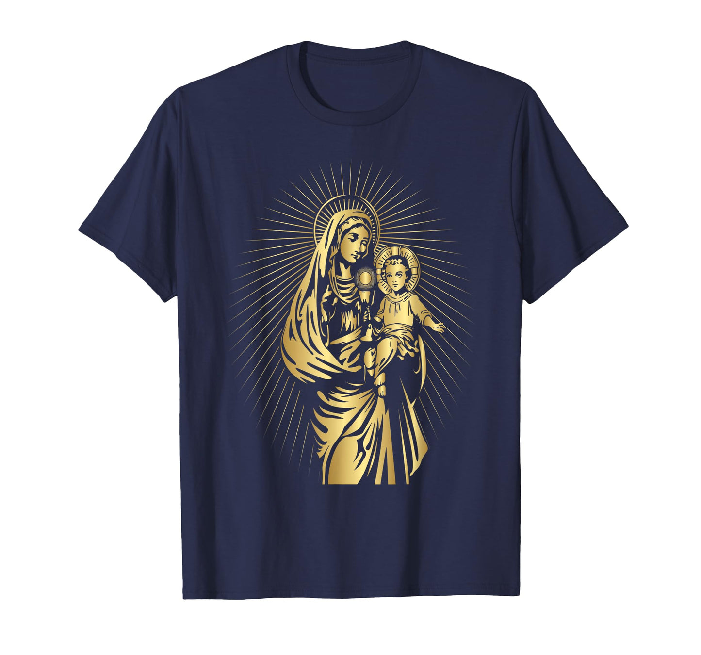 Holy Mother Mary Mother of Jesus Vintage Catholic Art Women T-Shirt