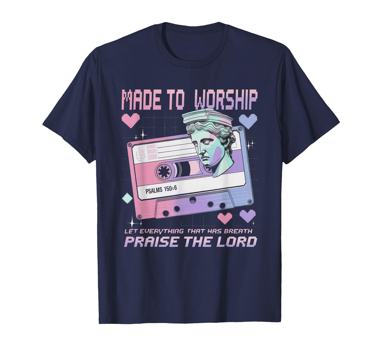 Worship Tshirt Christian Music Retro Cassette Psalms 150:6 T-Shirt