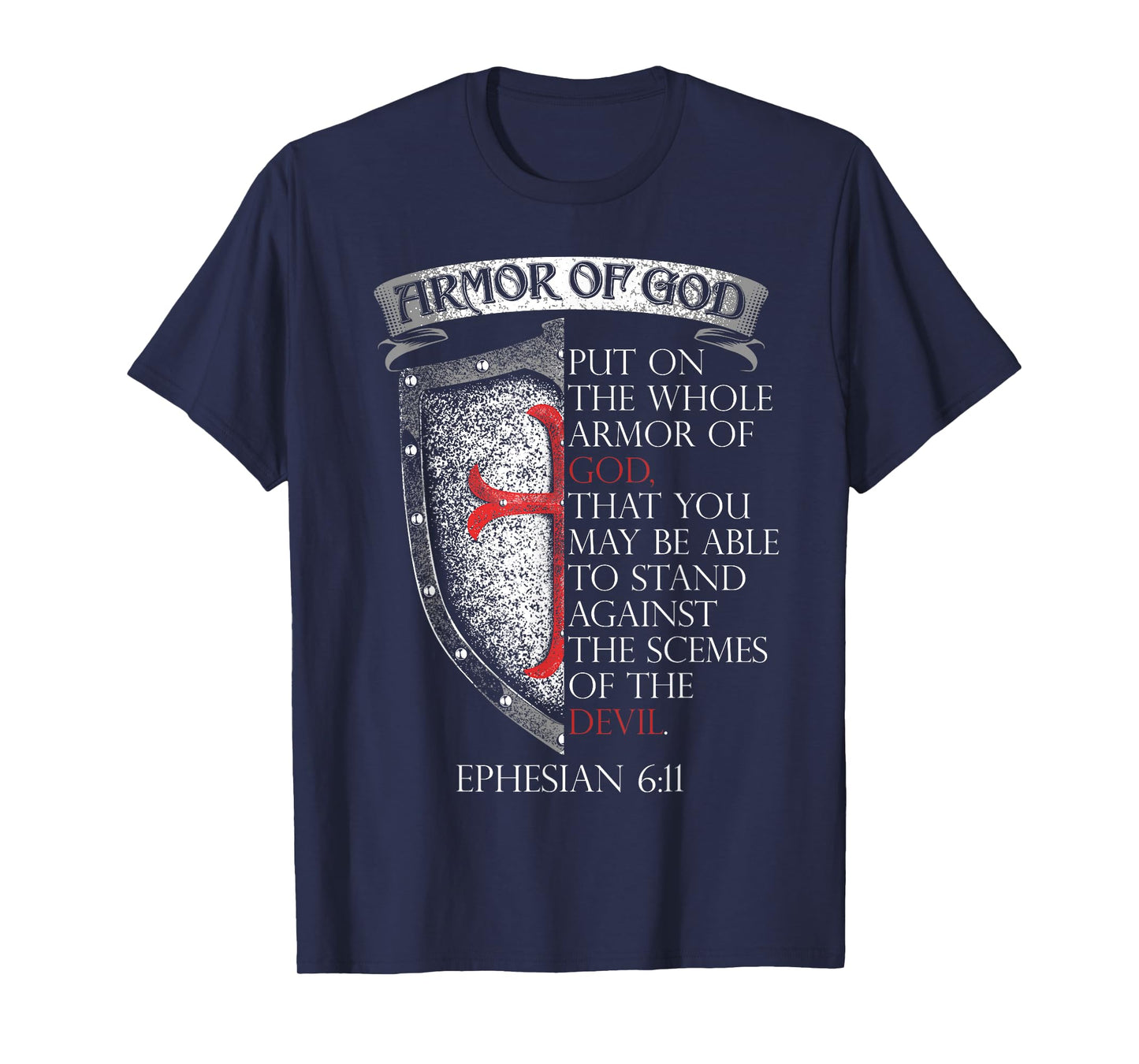 Armor Of God Ephesians 6:17 Bible Verse Christian T-Shirt