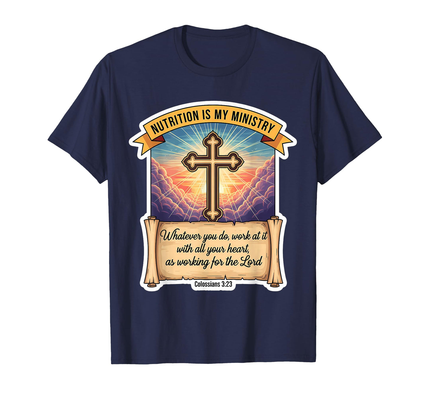 Christian Nutritionist Nutrition is My Ministry Dietitian T-Shirt