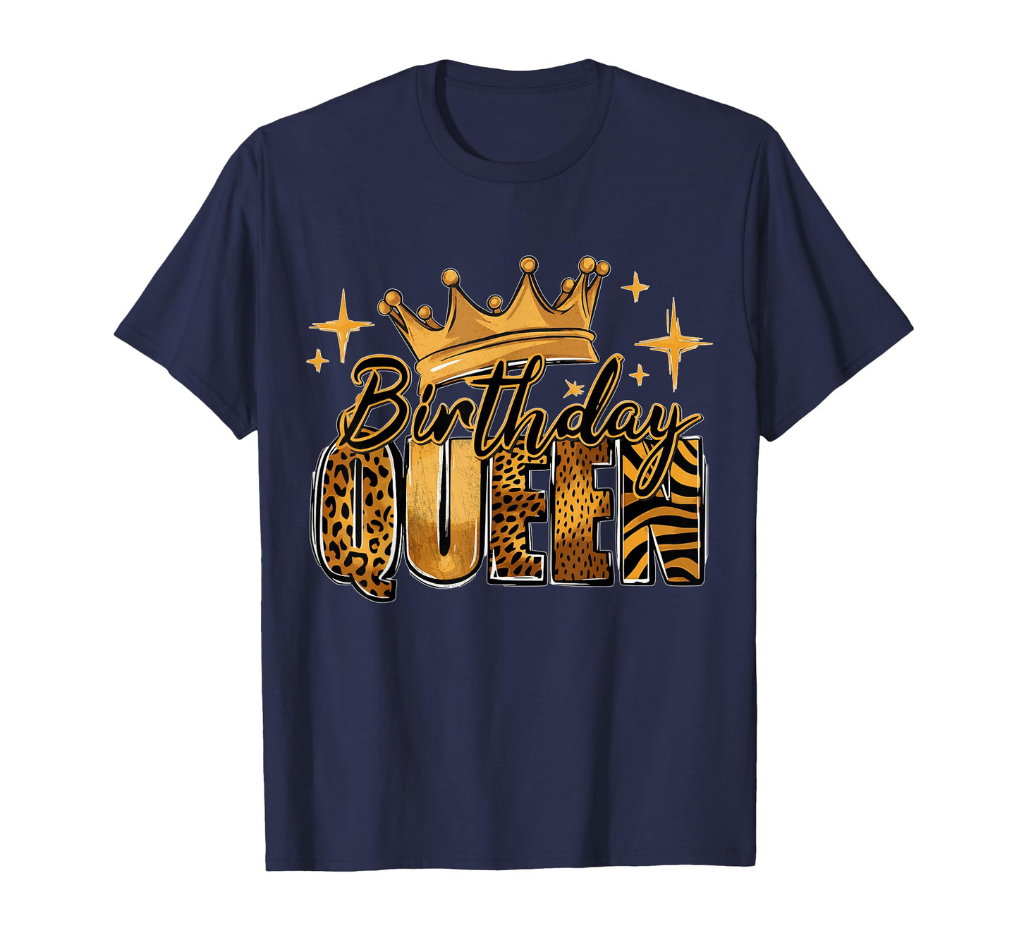 Birthday Queen Golden Crown American Afro Girls Women party T-Shirt