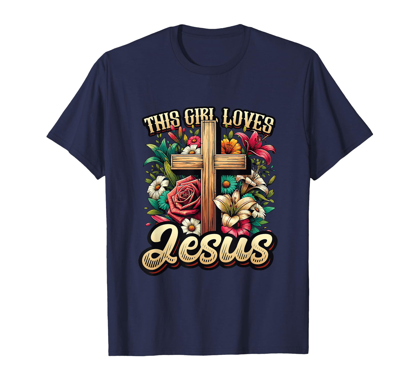 This Girl Loves Jesus Cute Christian Girl Jesus T-Shirt