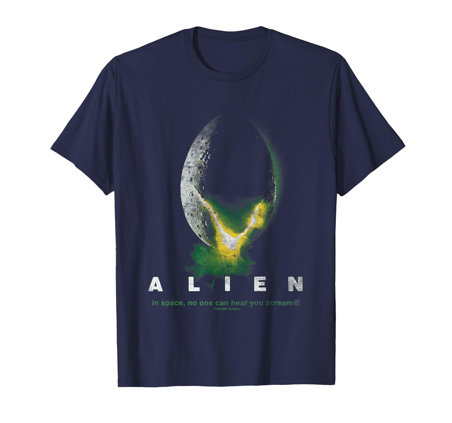 Aliens In Space No One Can Hear You Scream Distressed Logo T-Shirt