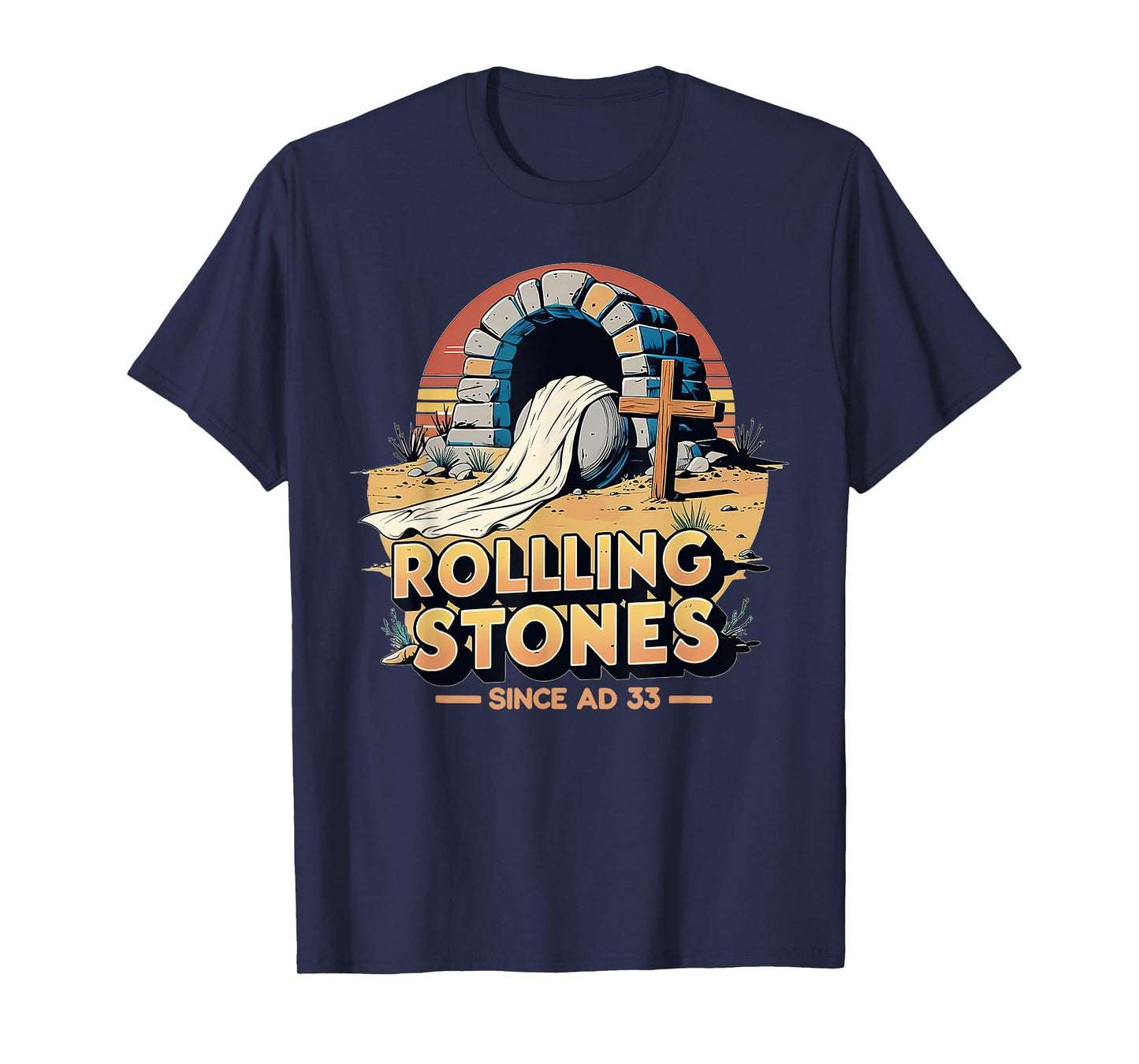 The Stone Was Rolled Away He Is Alive Retro Christian Easter T-Shirt