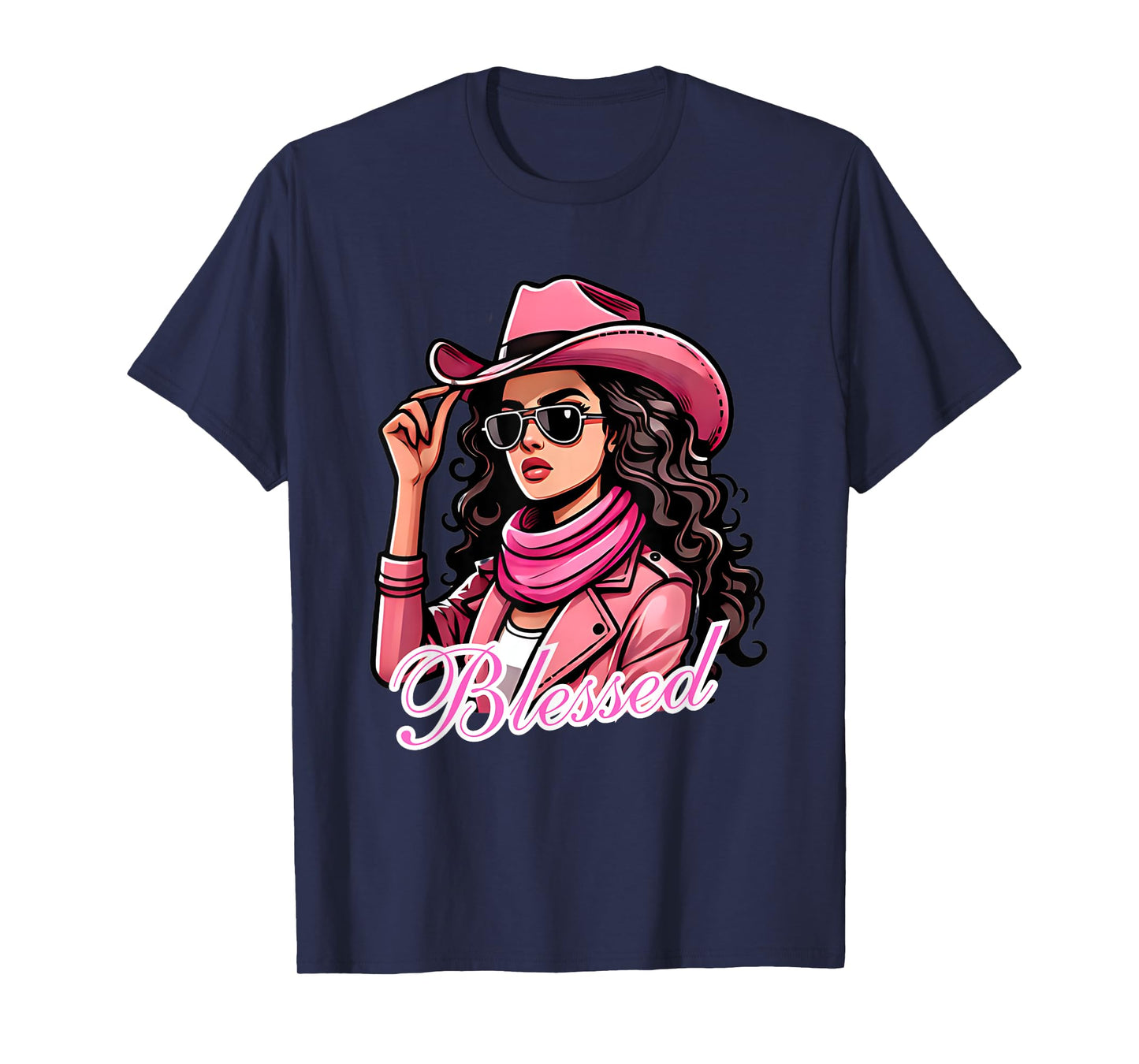 Blessed Black Cowgirl Western Swag African Christian Woman T-Shirt