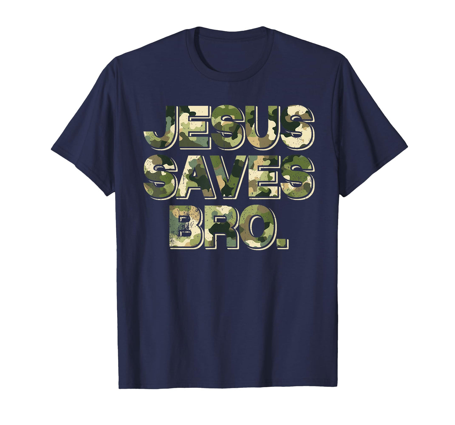 Vintage Camo Jesus Saves Bro T Shirt Christian Religion T-Shirt