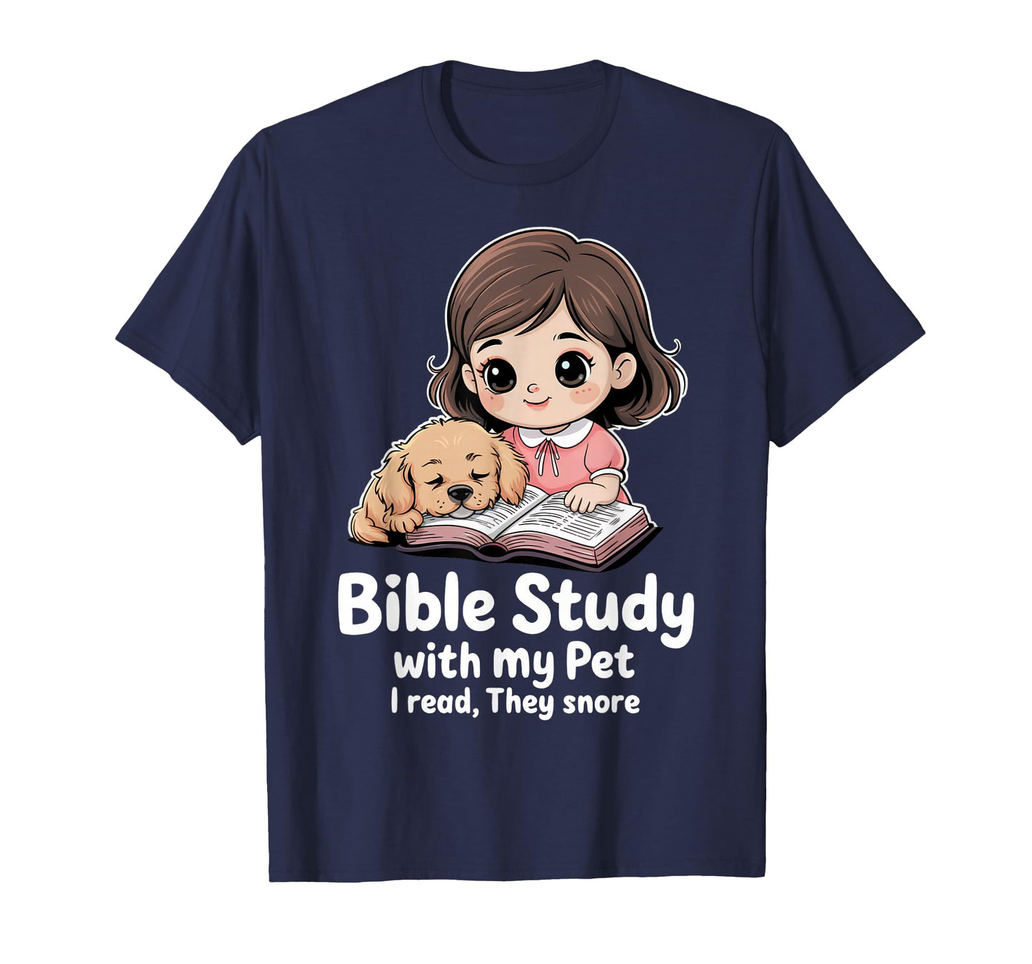 Bible Study with My Pet I Read, They Snore Christian Pets T-Shirt