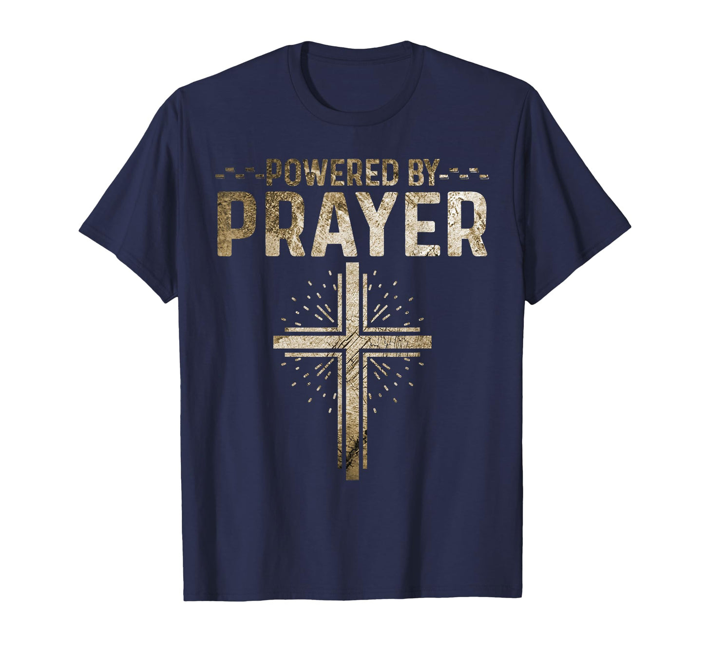 Powered By Prayer Retro Christian Religious graphic T-Shirt