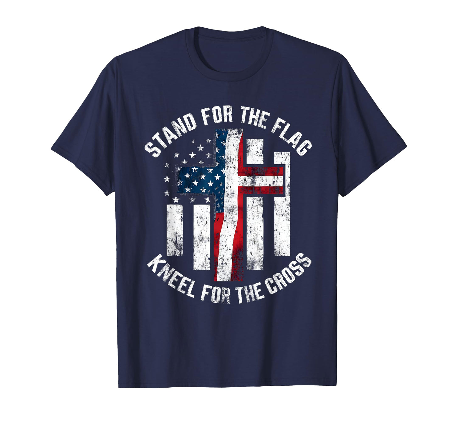 USA Flag Religious Quote 4th of July Christian Faith T-Shirt for Women Men