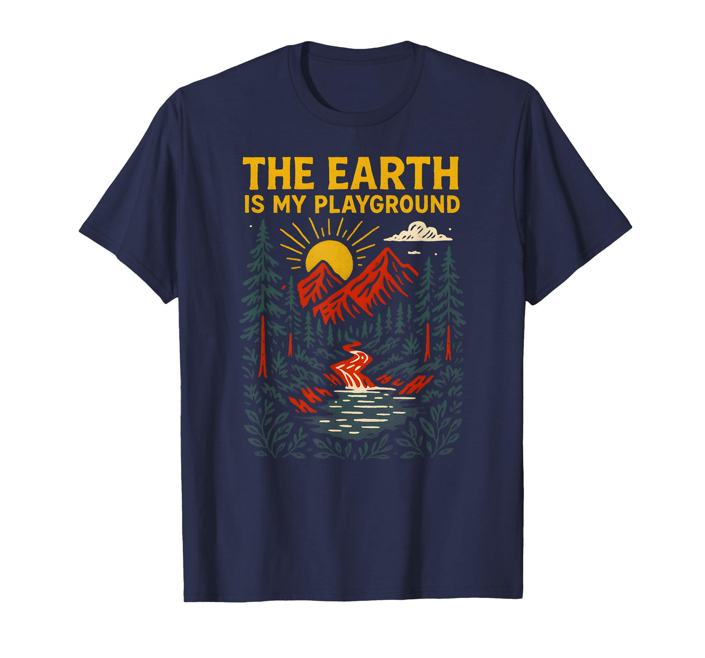 Outdoor Creation Earth is My Playground Vintage Mens Faith T-Shirt