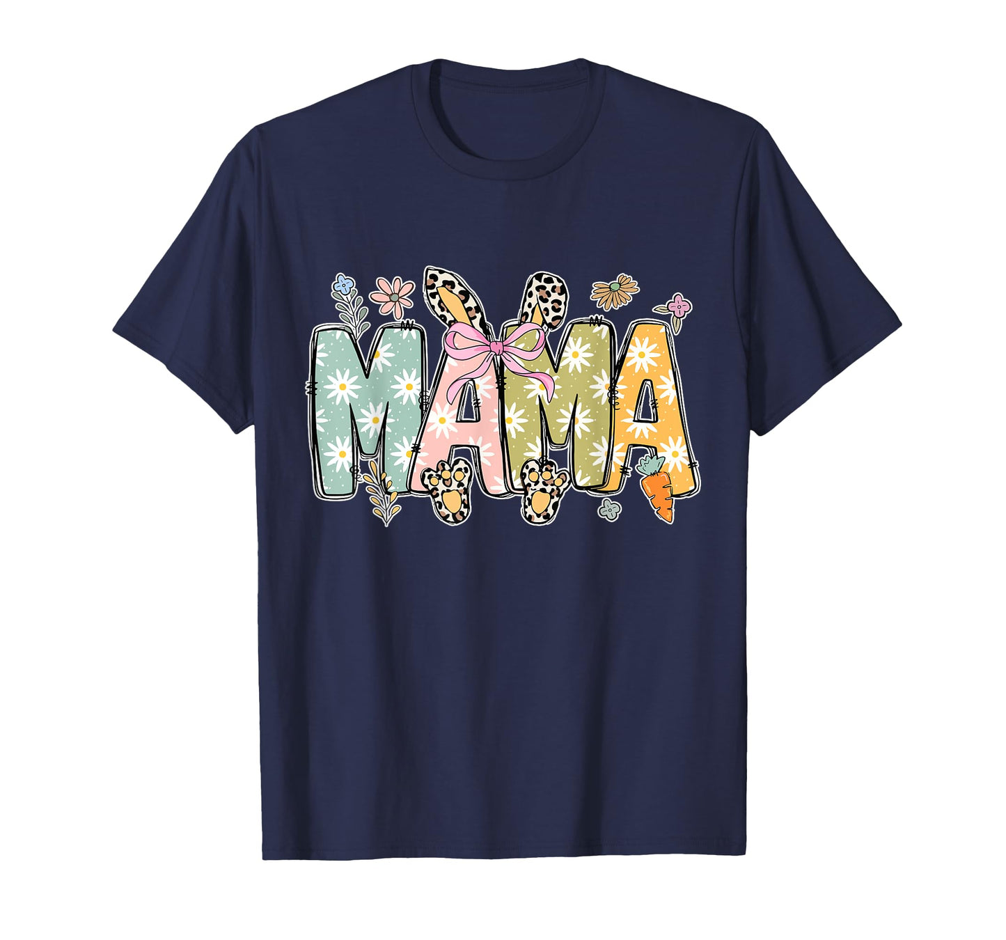 Easter Mama Bunny Coquette Bow Mama Easter Bunny Mom Women's T-Shirt