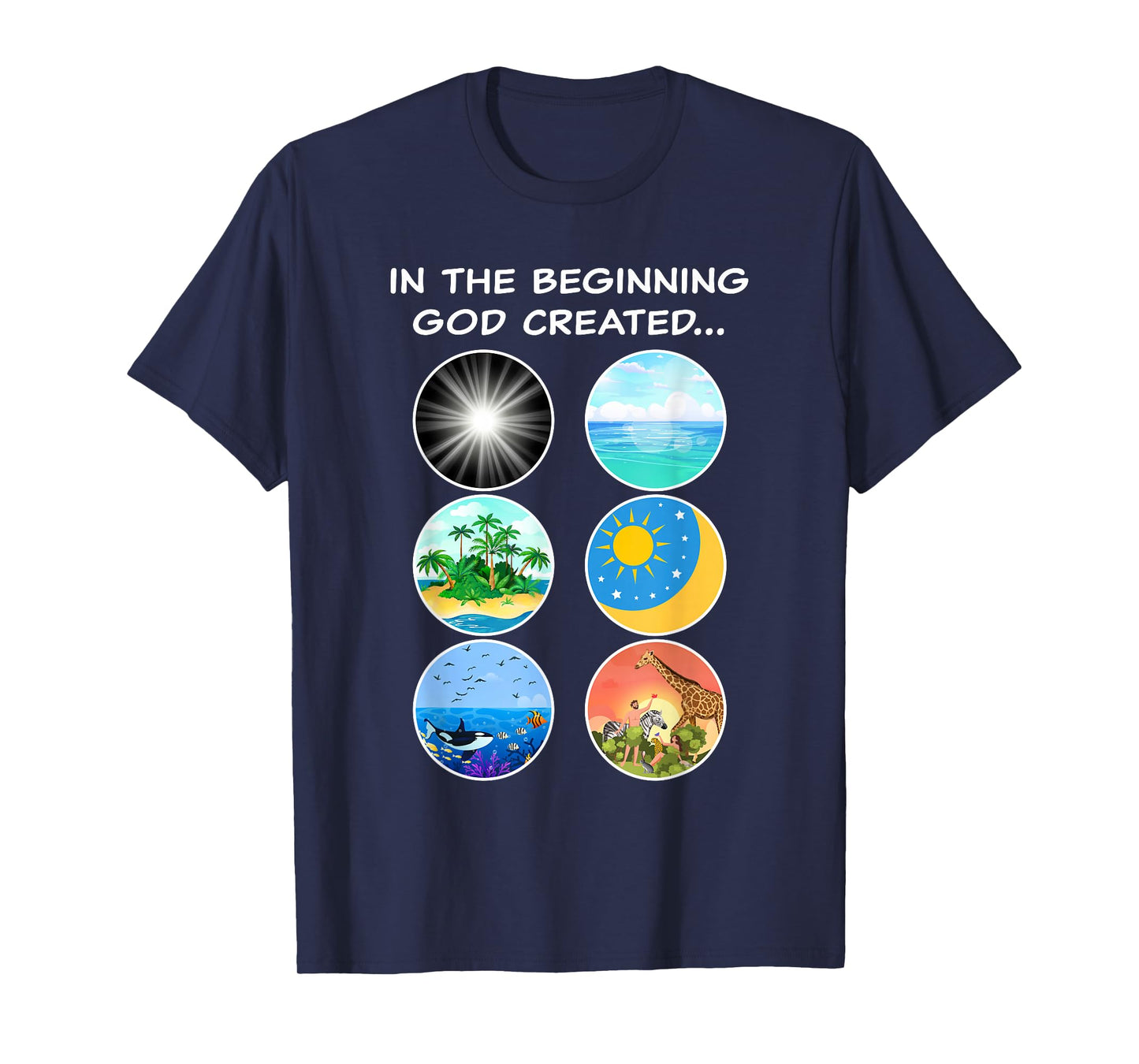 In The Beginning GOD Created: School Teacher & Kids Creation T-Shirt