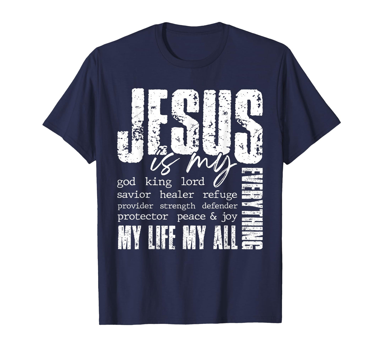 God Jesus is My King Lord Savior Cross Religious Christians T-Shirt
