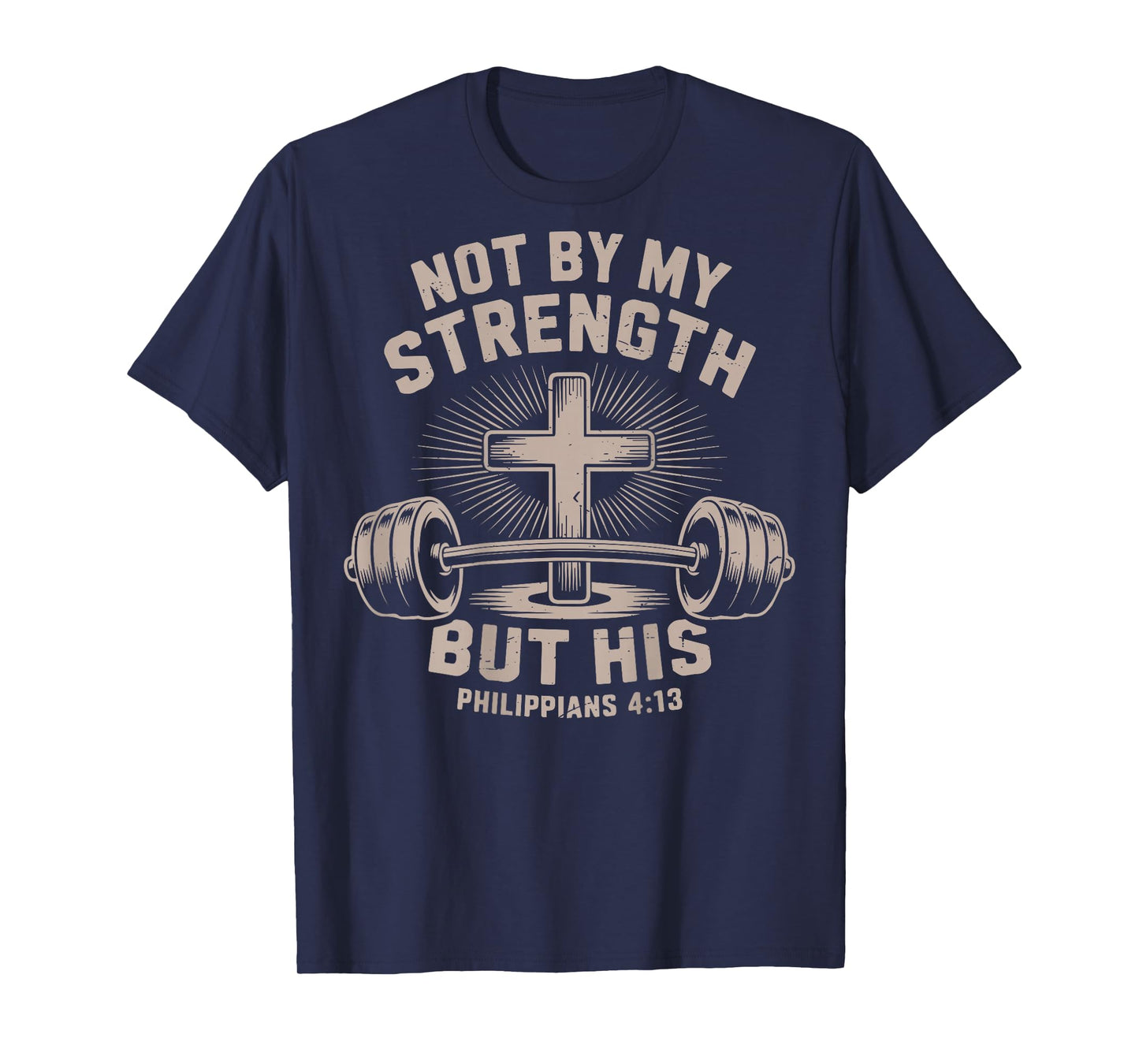 Women Not by My Strength But His Christian Workout Gym Jesus T-Shirt
