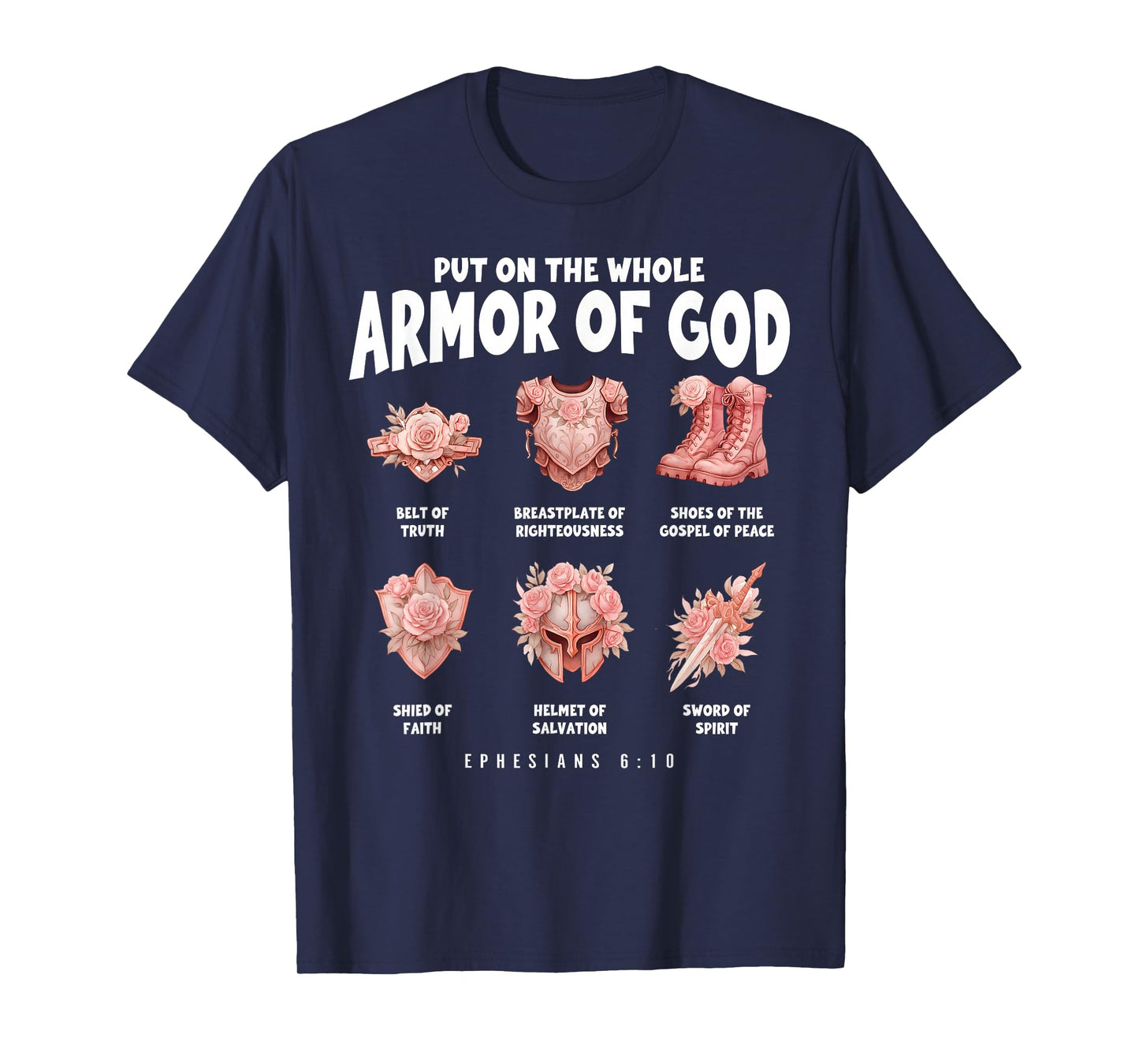 Vintage Armor of God Christian Faith Religious Camouflage T-Shirt
