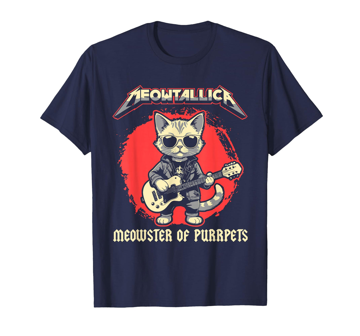 Meowtallica Meowster Of Purrpets - Funny Cat T-Shirt