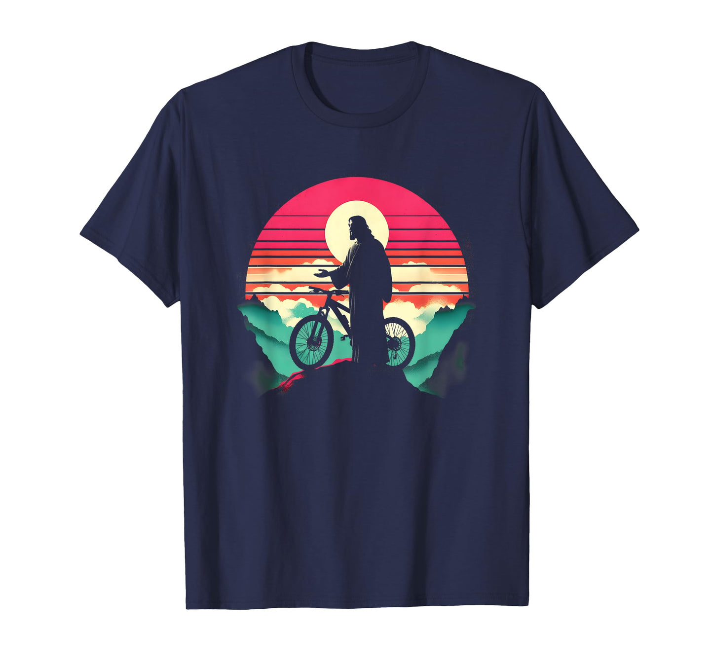 Jesus Mountain Bike - Funny Christian Religious Cyclist T-Shirt