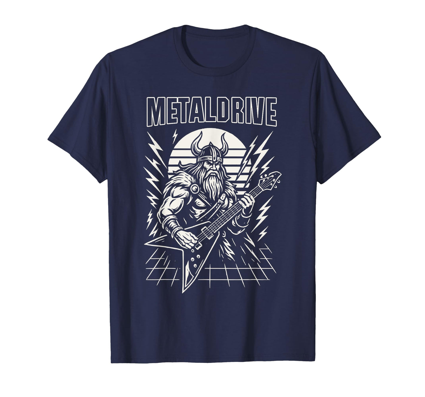 Viking Metal Guitarist Design Norse Mythology Heavy Metal T-Shirt