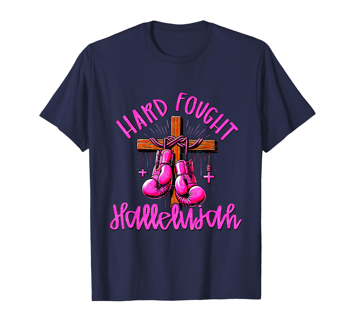 Hard Fought Hallelujah Jesus Cross T-Shirt
