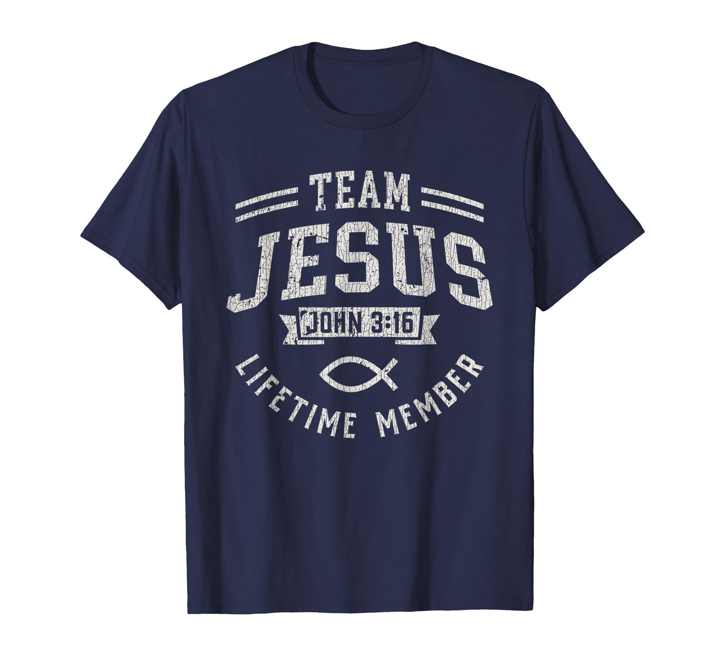 Vintage Team Jesus John 3_16 Lifetime Member God Christian T-Shirt