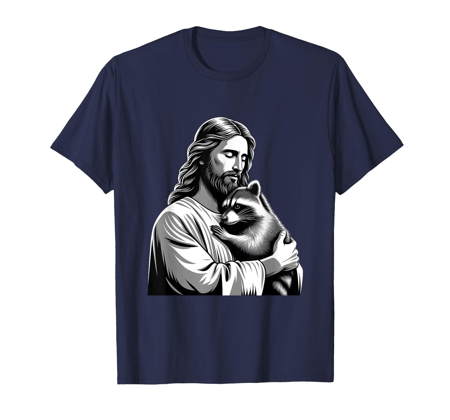 Raccoon Lover Christian Holding Trash God Faith Men Women T-Shirt